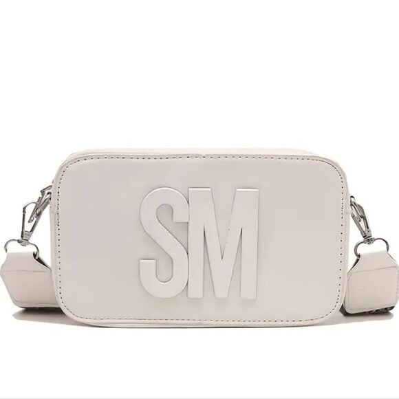 Trendy Vegan Leather Rectangle Crossbody Chest Bag Adjustable Strap - Picture 5 of 12